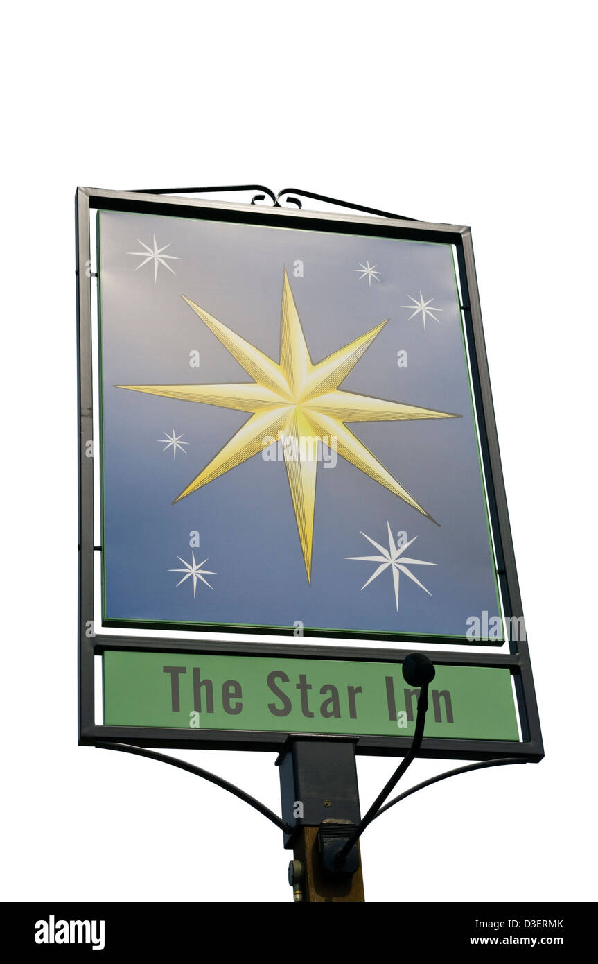 Lo Star Inn Pub segno Foto Stock