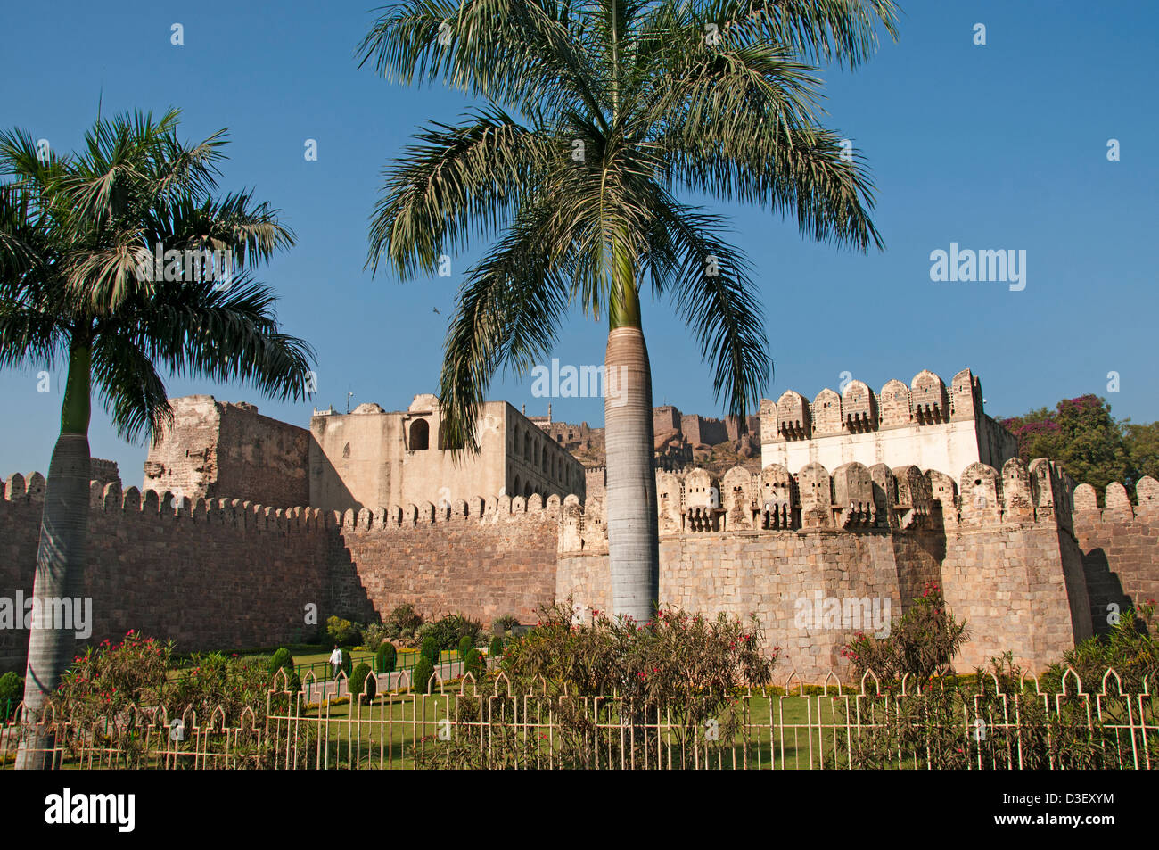 Golkonda Fort rovina della città capitale del regno antico di Golkonda 1518-1687 Hyderabad India Andhra Pradesh Foto Stock