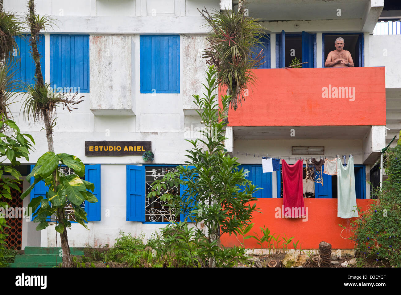 L'eco-villaggio Las Terrazas, piccola città nella Sierra del Rosario Riserva della Biosfera, Pinar del Río provincia, Cuba, Caraibi Foto Stock