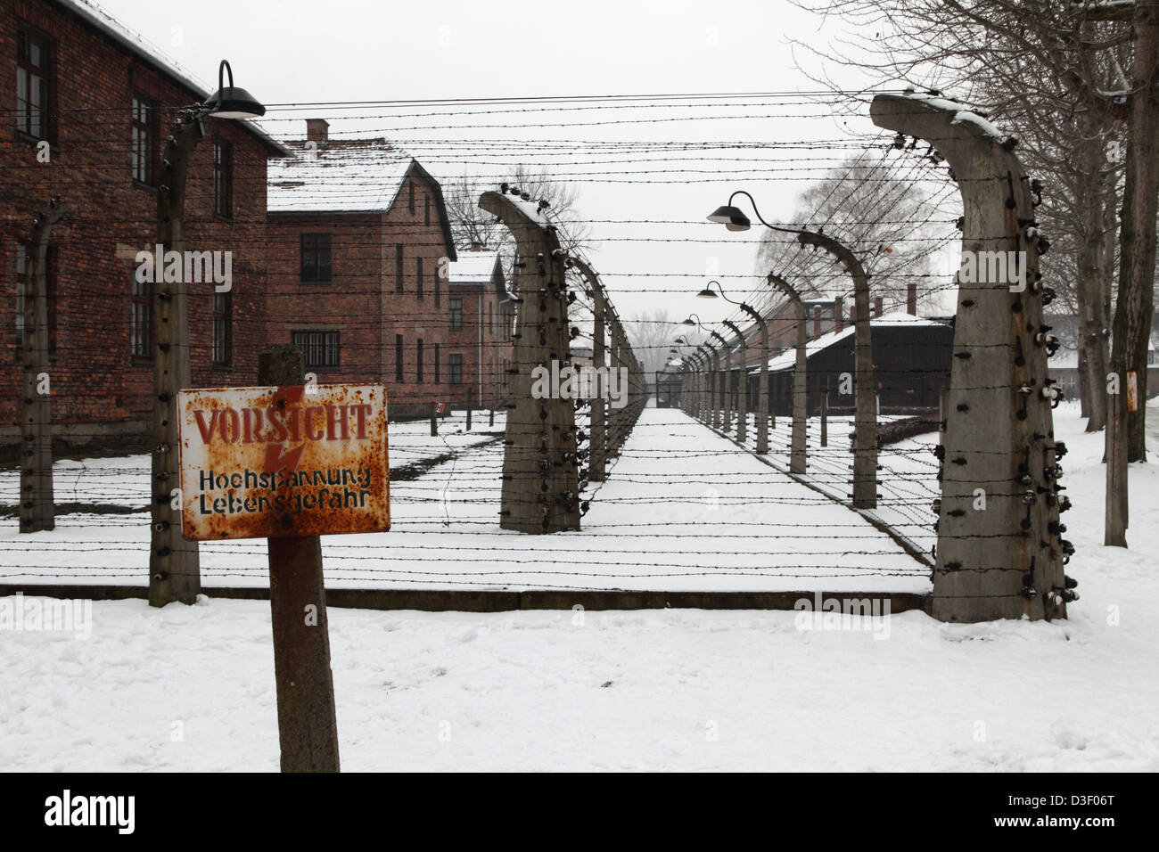 Auschwitz I campo di concentramento, parte di Auschwitz-Birkenau Museo di Stato a Oswiecim, Polonia. Foto Stock
