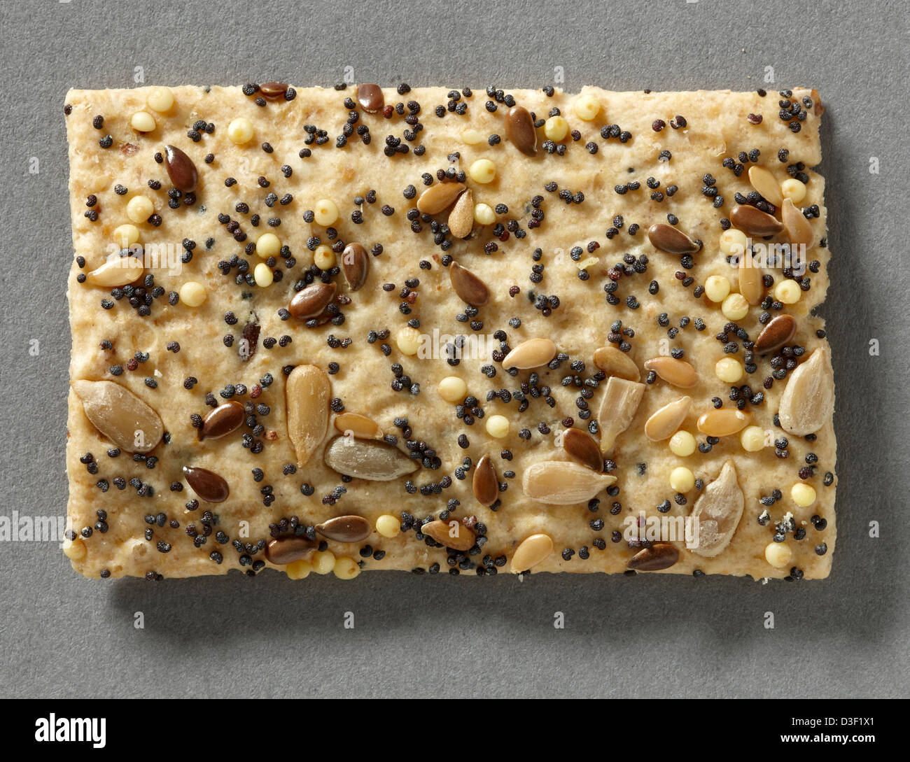 Multi-seme cotto biscotto salato di forma rettangolare Foto Stock