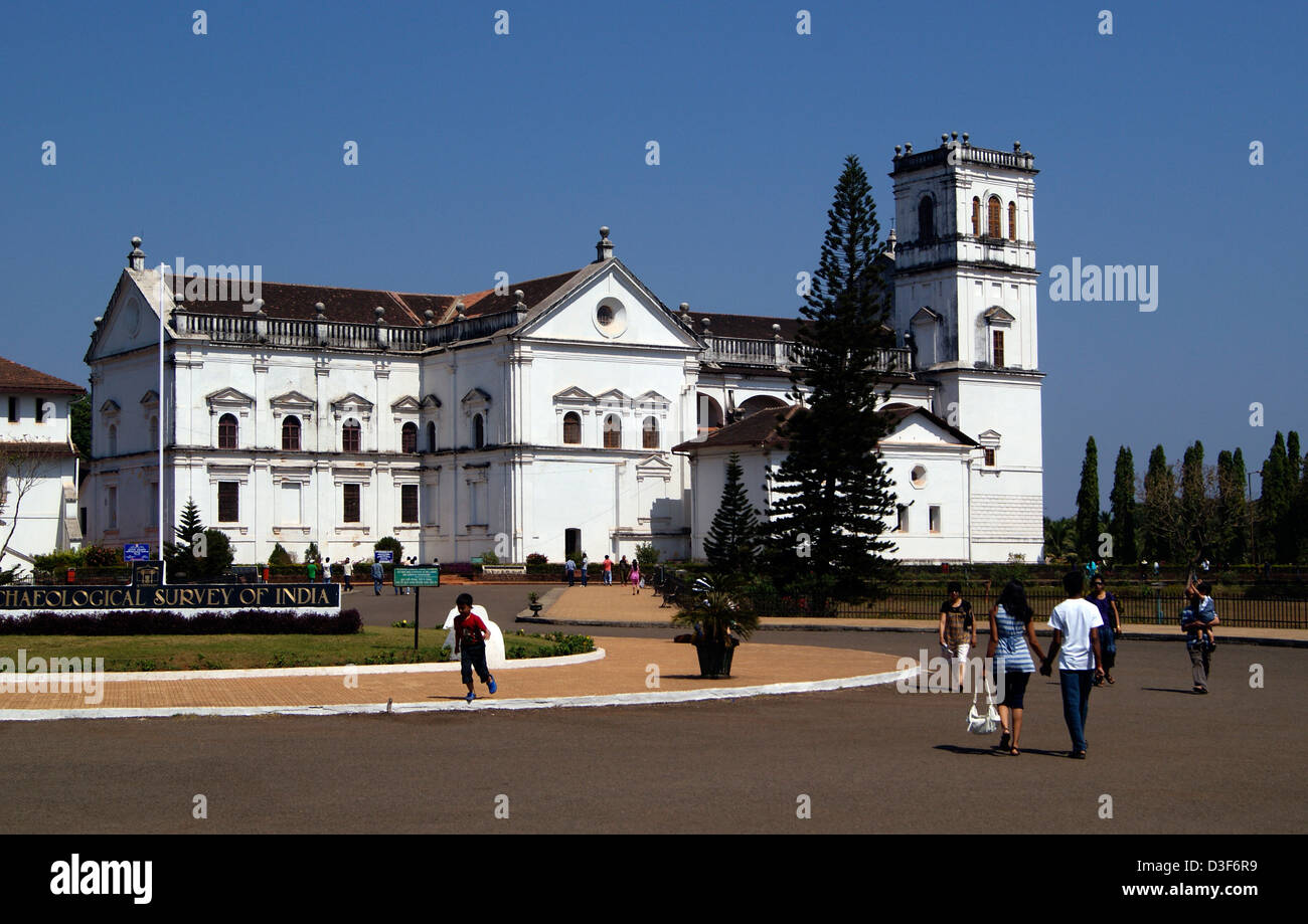 Se Cattedrale Chiesa di Goa (Sé Catedral de Santa Catarina) sito Patrimonio Mondiale al vecchio Velha Goa in India Foto Stock