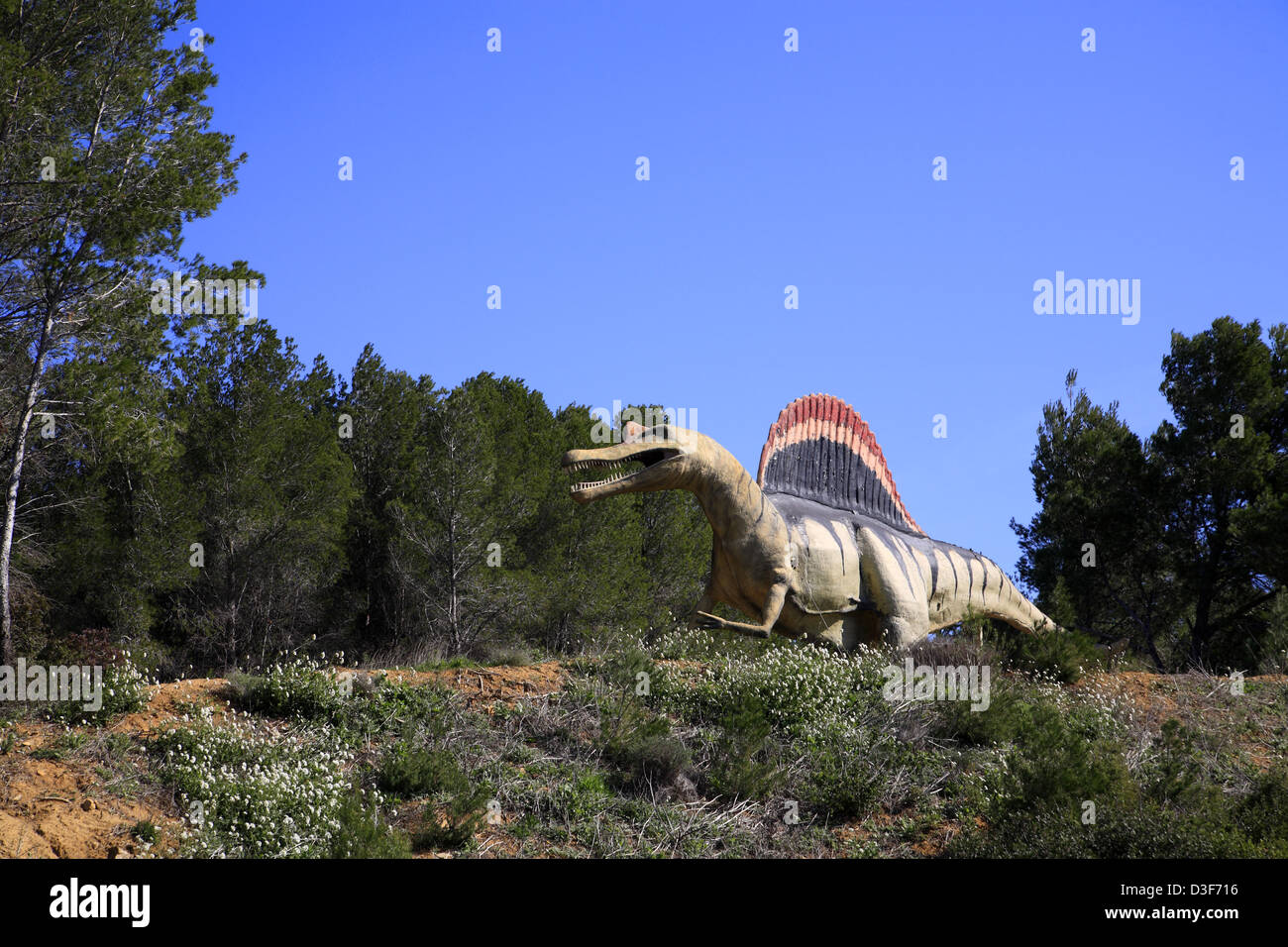 Museo del Parco dei Dinosauri, Domaine de la Grande Marquise, Meze, Languedoc Roussillon, Francia Foto Stock