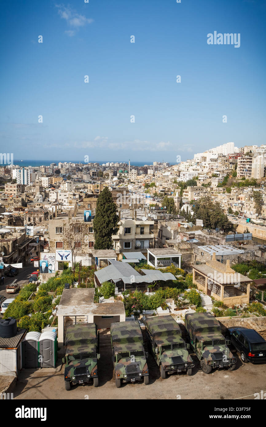 La città di Tripoli a nord del Libano. Foto Stock