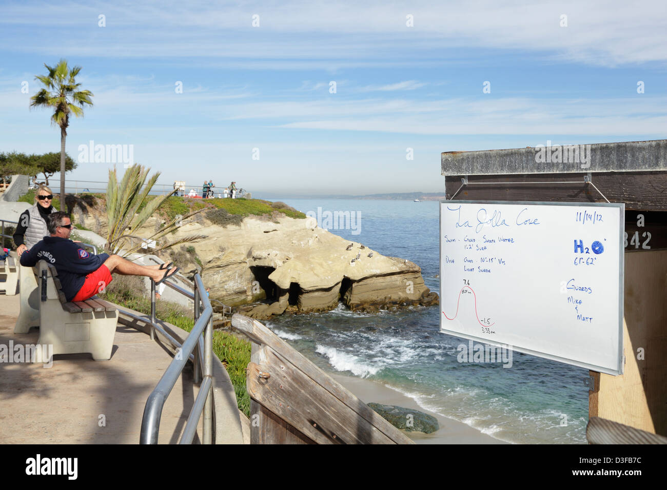 La Jolla Cove, La Jolla, California, Stati Uniti d'America Foto Stock