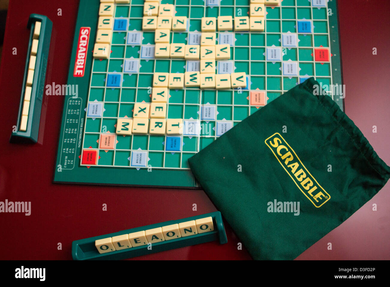 Consiglio di Scrabble Foto Stock