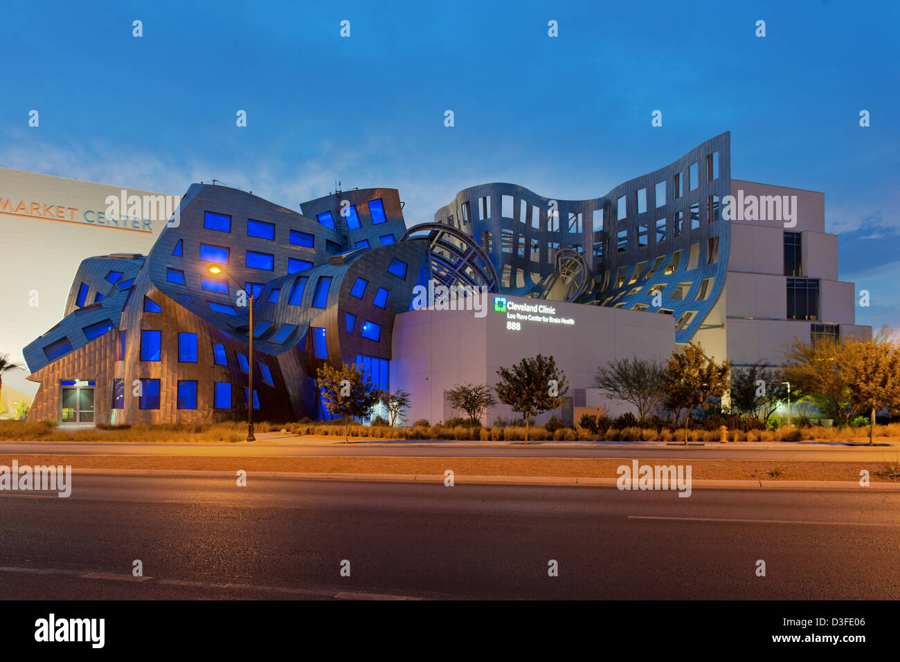 Frank Gehry's Cleveland Clinic Lou Ruvo Centro per la salute del cervello, Las Vegas, Nevada, STATI UNITI D'AMERICA Foto Stock