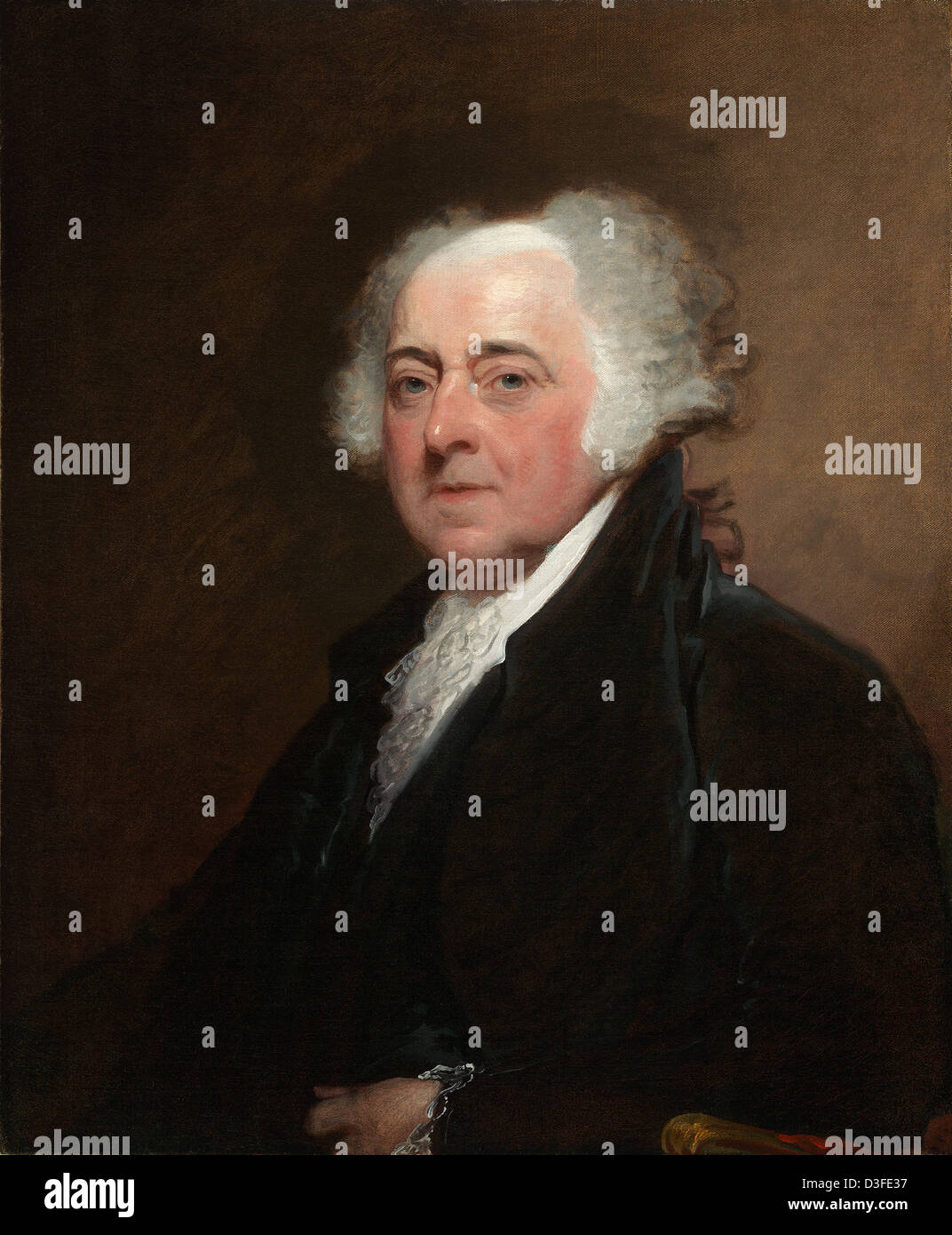 Gilbert Stuart, John Adams, americano, 1755 - 1828, c. 1800/1815, olio su tela Foto Stock