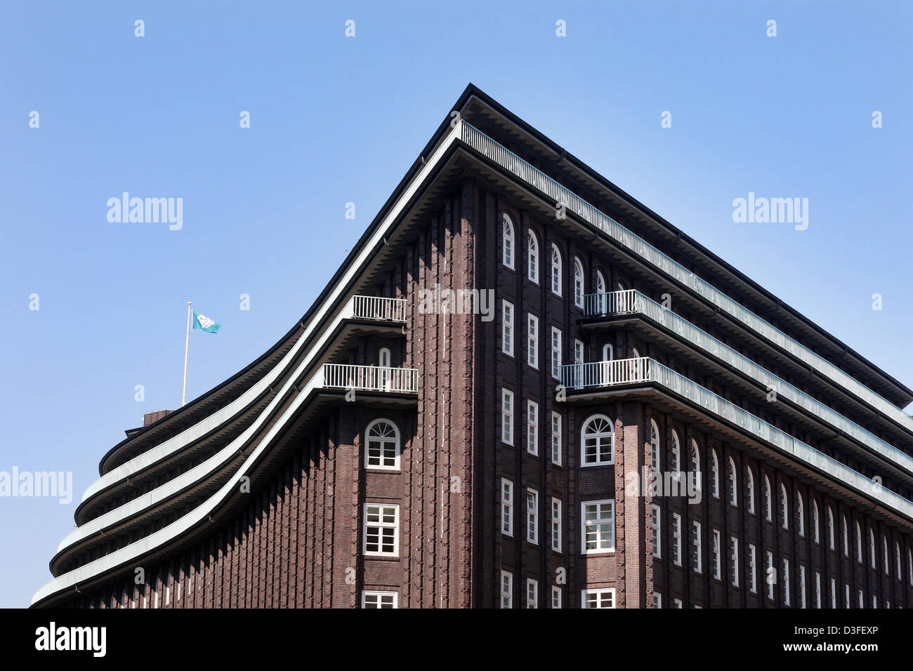 Amburgo, Germania, la facciata della Hamburg Sprinkenhof Kontorhausviertel Foto Stock