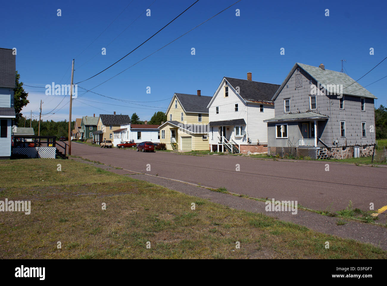 Città mineraria di alloggiamento della società Foto Stock