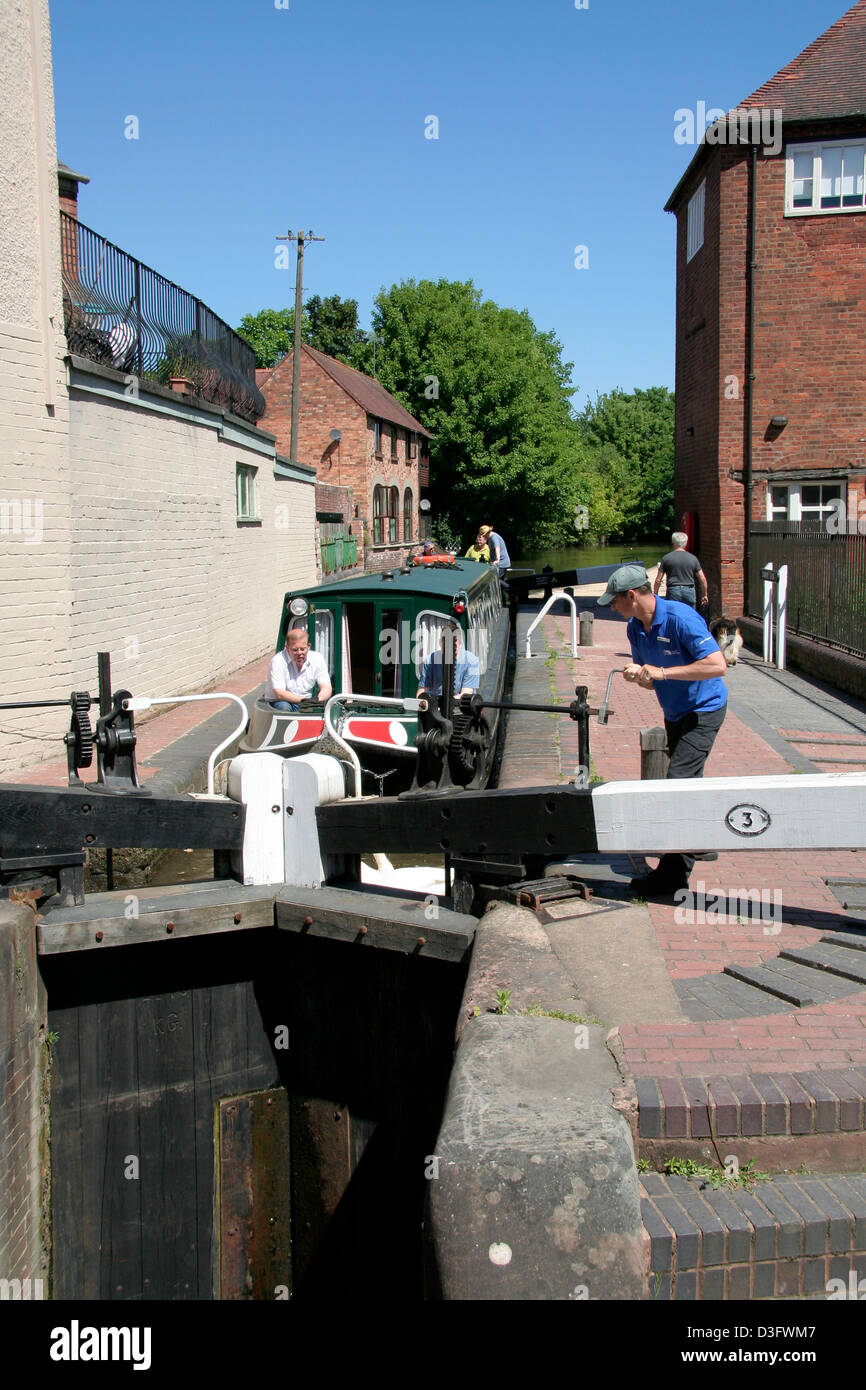 Sidbury bloccare Worcester e Birmingham Canal Worcester Worcestershire Inghilterra REGNO UNITO Foto Stock
