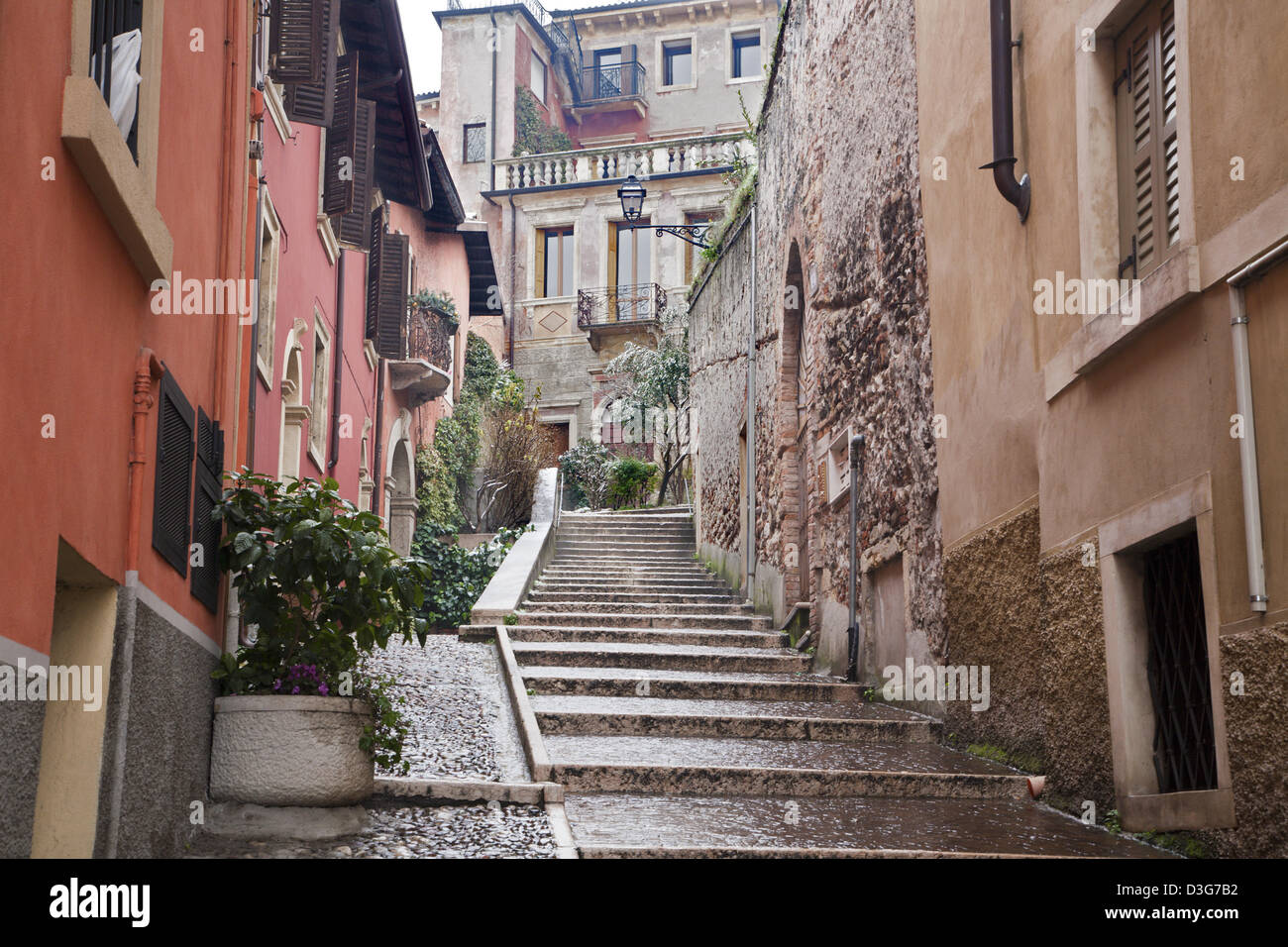 Verona - Salita a Castel San Pietro Foto Stock