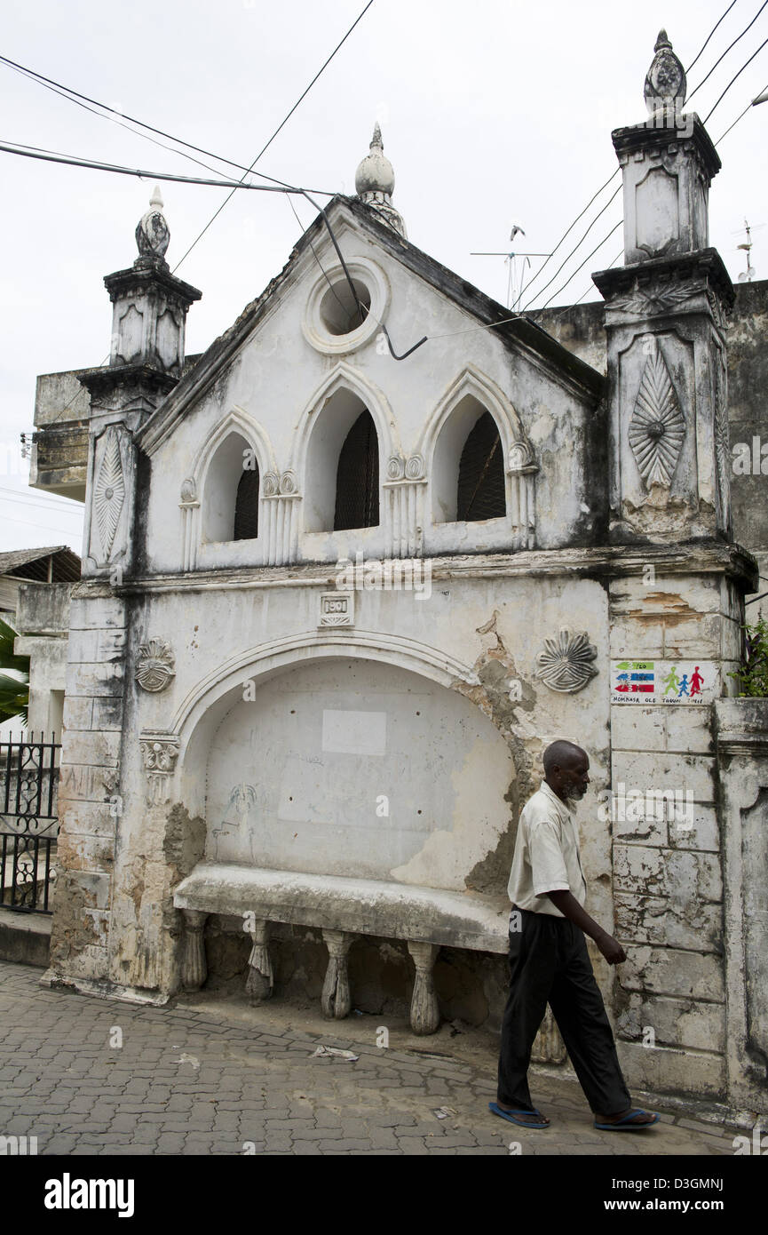 Mandhry bene a Mandhry moschea, Città Vecchia, Mombasa, in Kenya Foto Stock