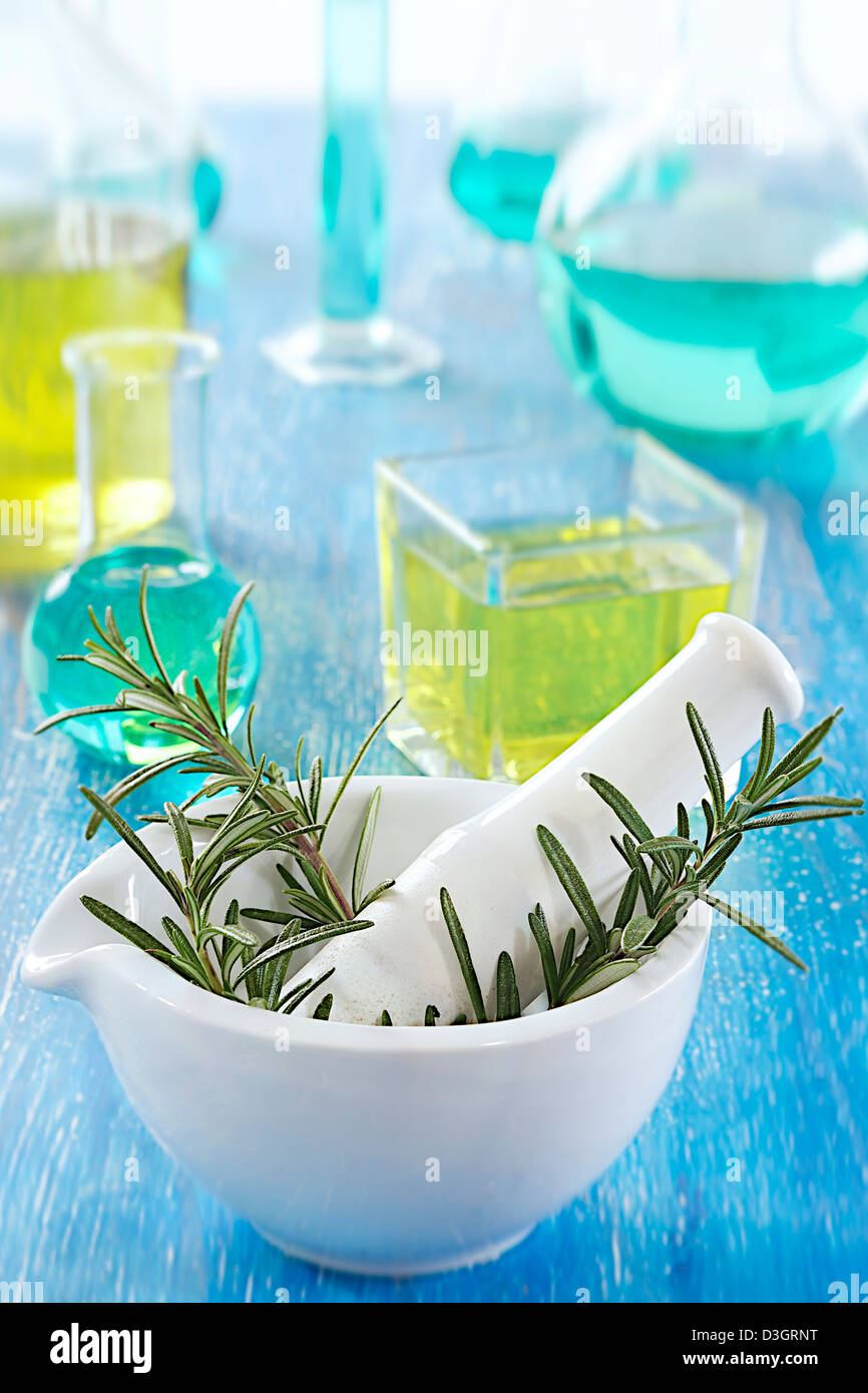 OLIO ESSENZIALE Foto Stock