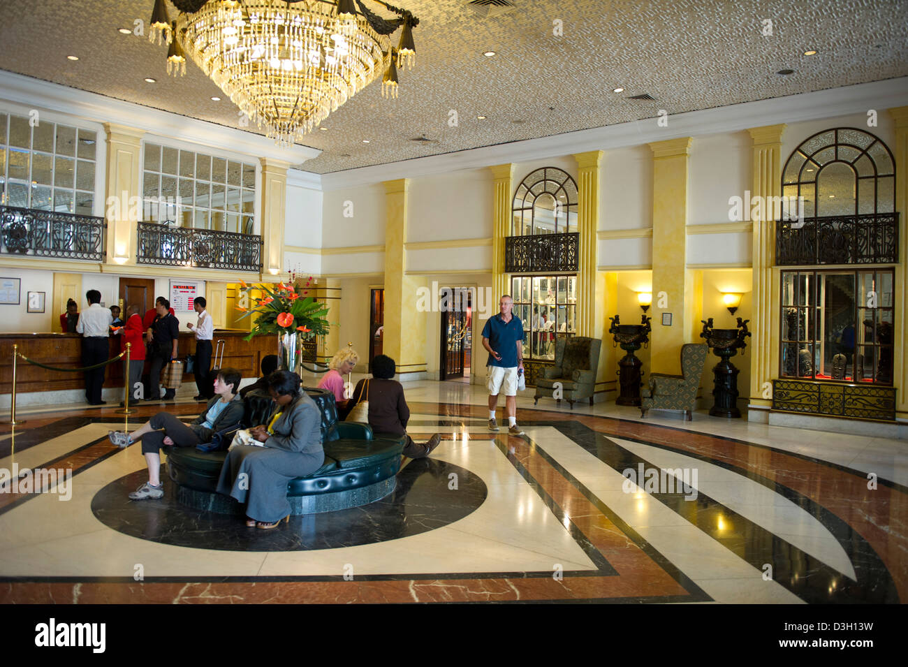 Reception, Hilton hotel, Nairobi, Kenia Foto Stock