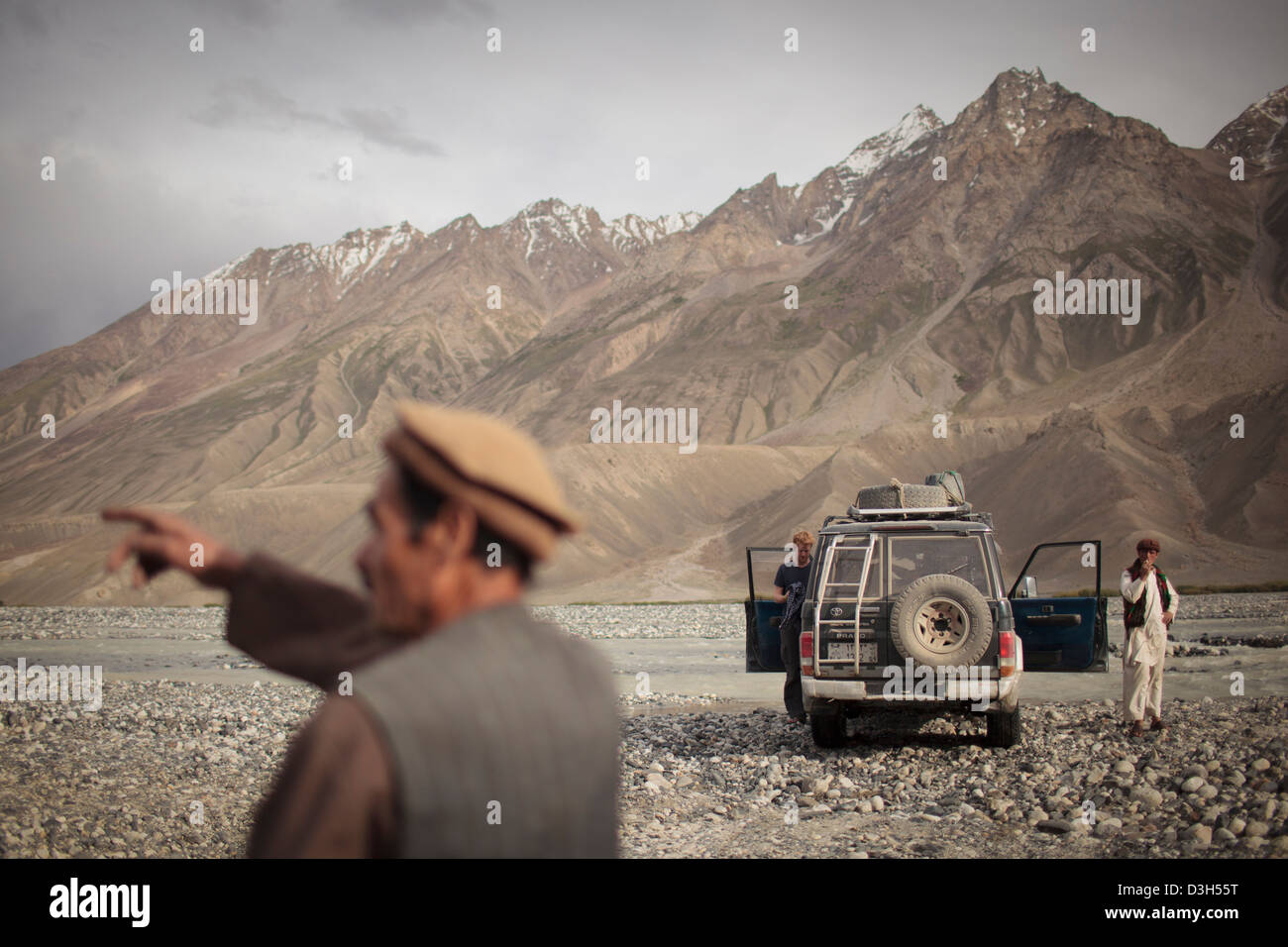 Navigazione senza strade del Wakhan Corridor, Badakshan, Afghanistan Foto Stock