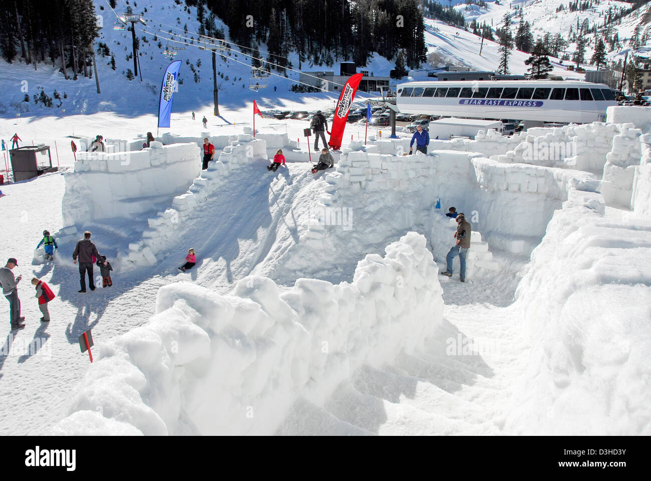 Capretto-O-Rama Kastle ghiaccio presso Squaw Valley Foto Stock