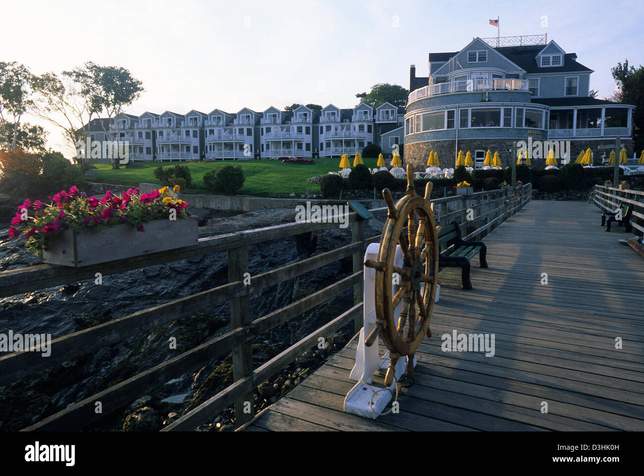 Elk282-1808 Maine, isola di Mount Desert, Bar Harbor, Bar Harbor Inn Foto Stock