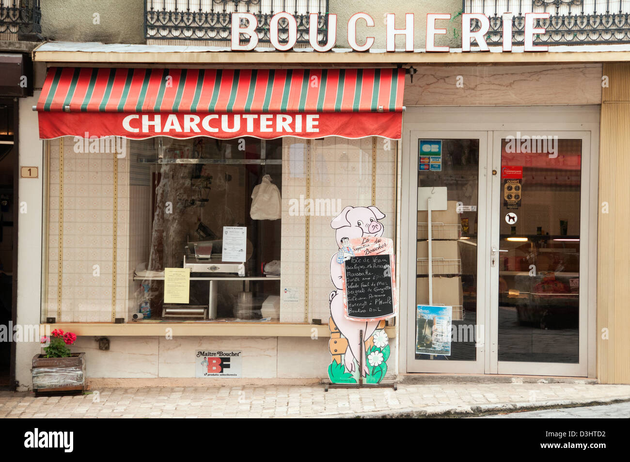 Boucherie nel villaggio di Bargemon Provence Francia Foto Stock
