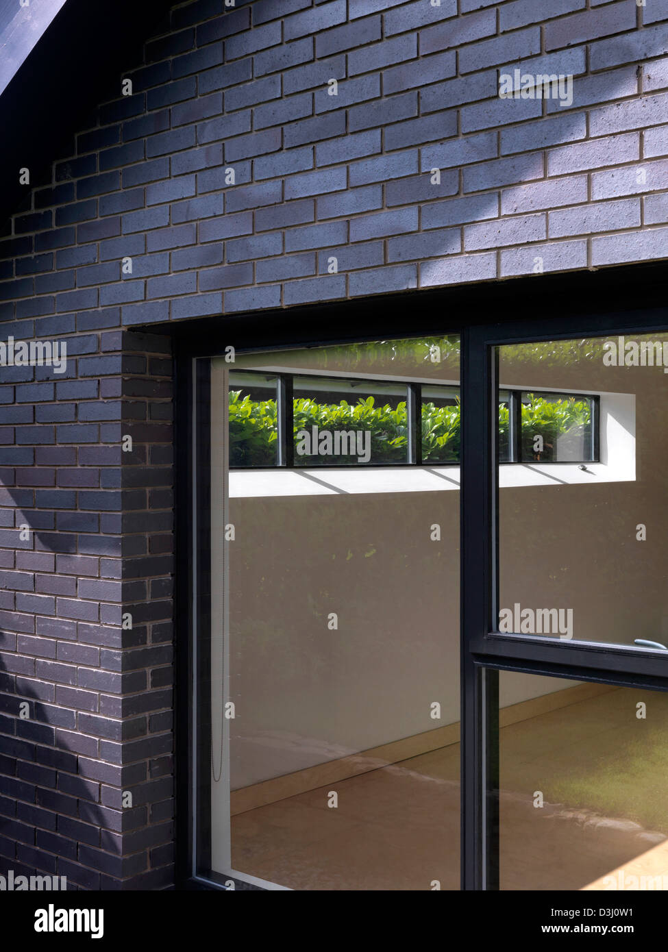 Hollins Lane, Marple Bridge, Regno Unito. Architetto: Roz Barr architetti, 2012. Dettaglio in muratura. Foto Stock