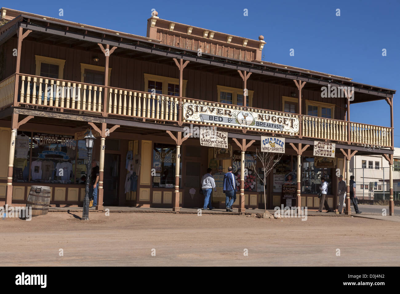 Vista esterna del argento Nugget bed and breakfast stabilimento in Allen Street oggetto contrassegnato per la rimozione definitiva. Foto Stock