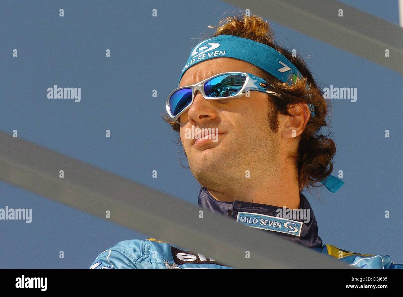 (Dpa) - Italiano pilota di formula uno Jarno Trulli, raffigurato in Monaco, 20 maggio 2004, vincitore del Gran Premio di Formula 1 di Monaco il 23 maggio 2004. Foto Stock