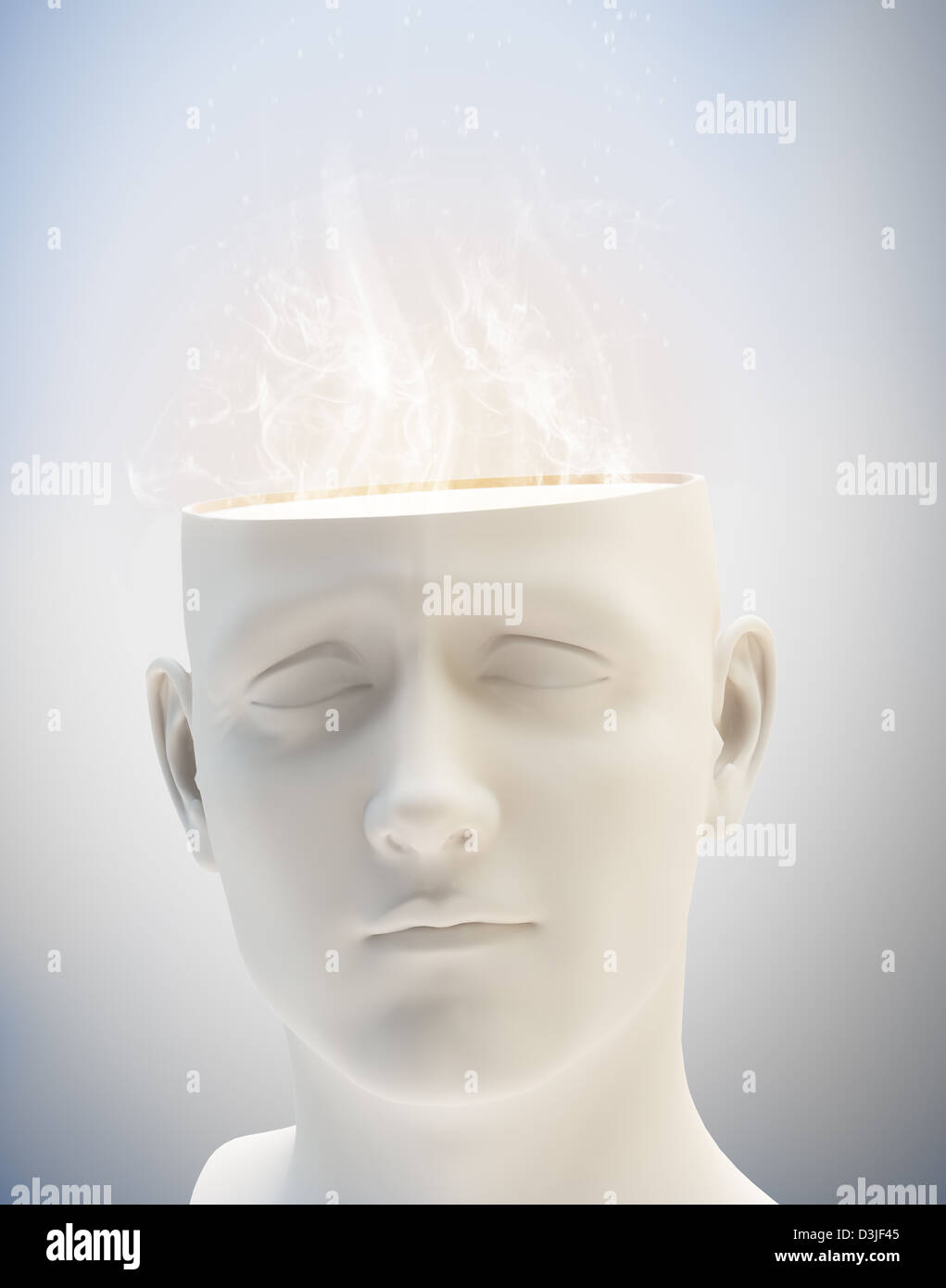 Il concetto di creatività - un abstract testa umana Foto Stock