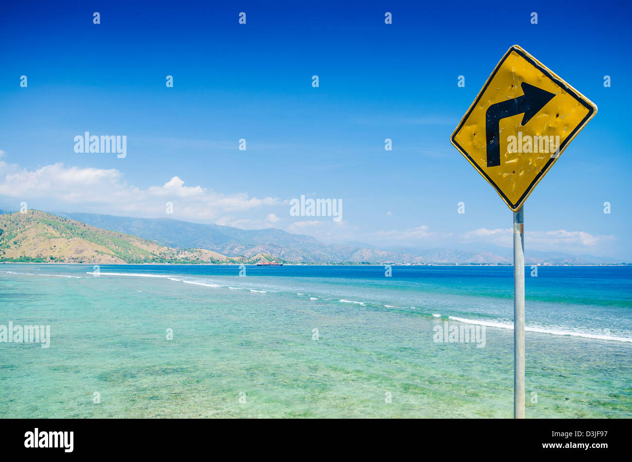 Areia Branca spiaggia tropicale nei pressi di Dili Timor orientale Foto Stock