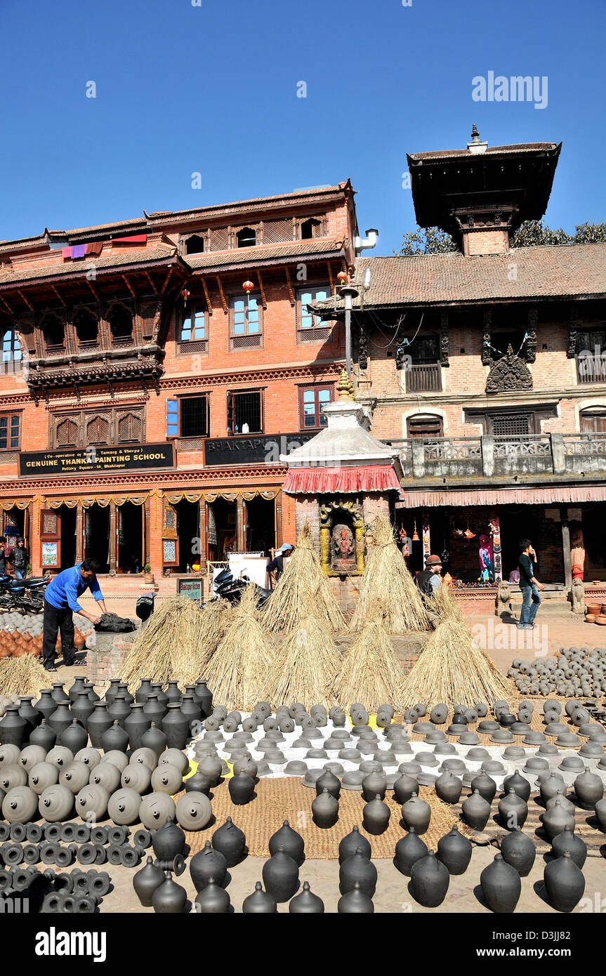 Pottery square Bhaktapur Nepal Foto Stock