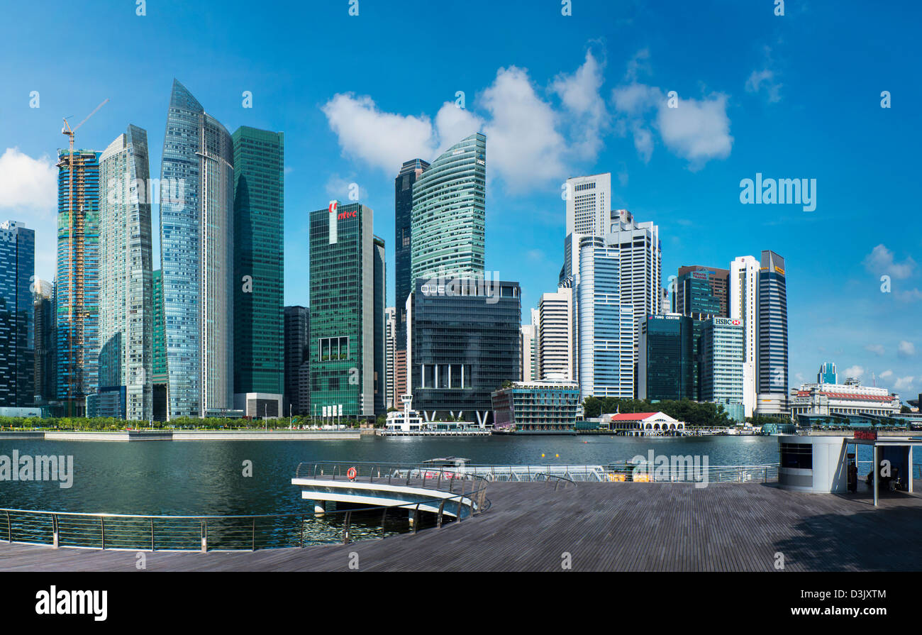 Una vista di Singapore il Distretto Centrale degli Affari Foto Stock