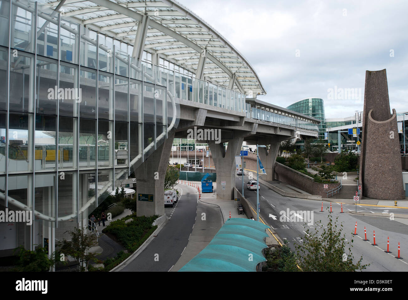 Panoramica dell'Aeroporto Internazionale di Vancouver, Vancouver, British Columbia, Canada Foto Stock