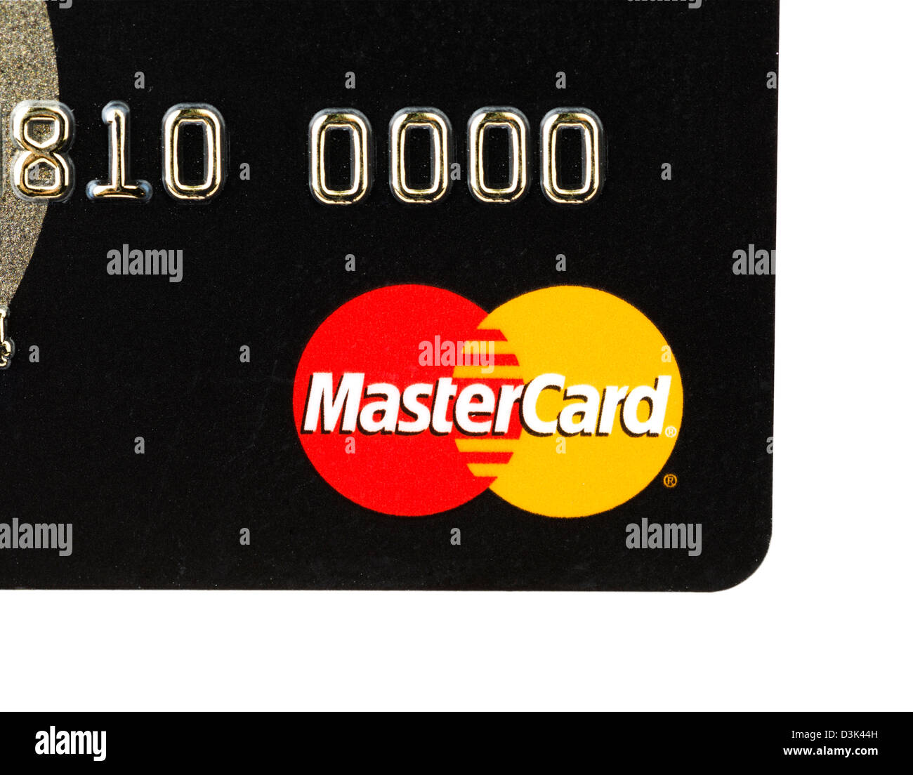 Carte di credito MasterCard emesse nel Regno Unito Foto Stock