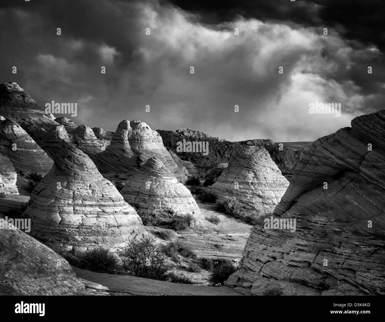 Hoodos con nuvole. Deserto Vermillion-Cliffs, Arizona/Utah C00233DL-3 Foto Stock