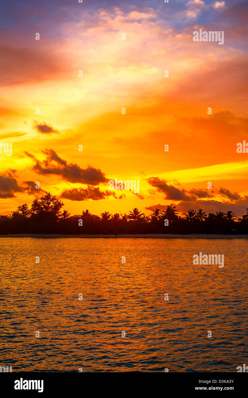 Tramonto tropicale Foto Stock