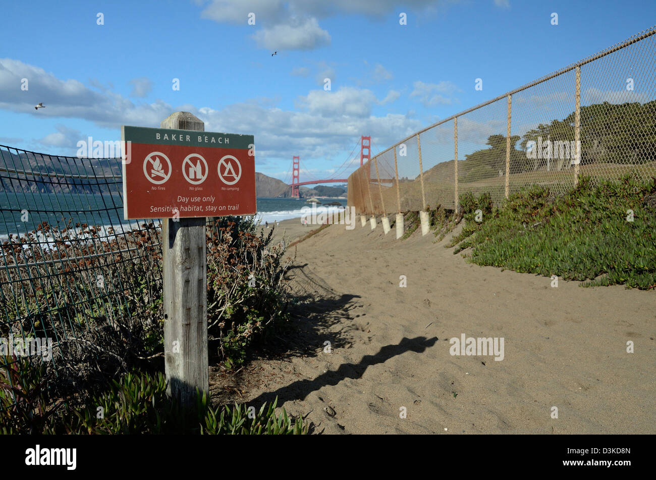 Baker Beach San Francisco Foto Stock