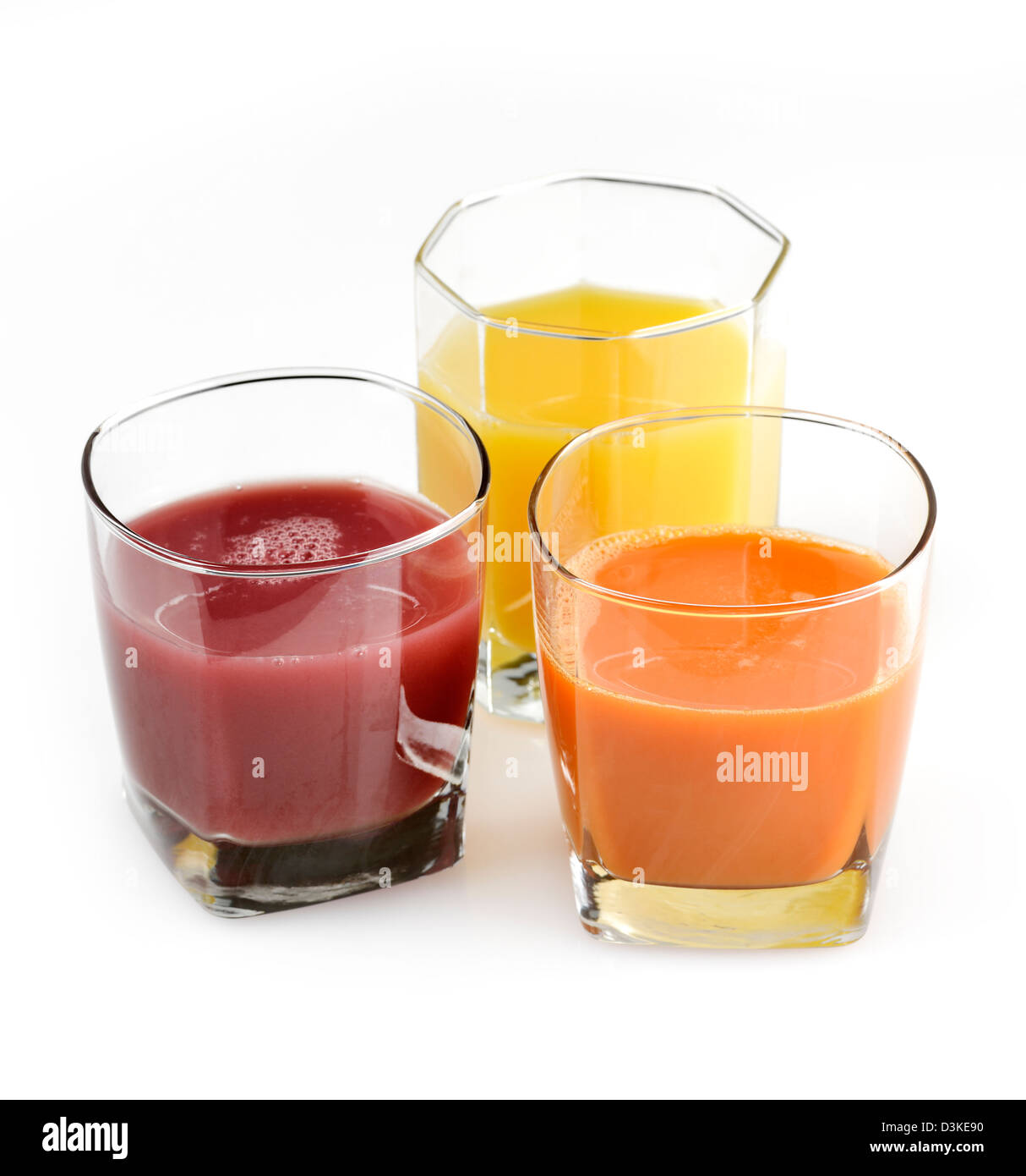 Frutta fresca e succhi di verdura Foto Stock