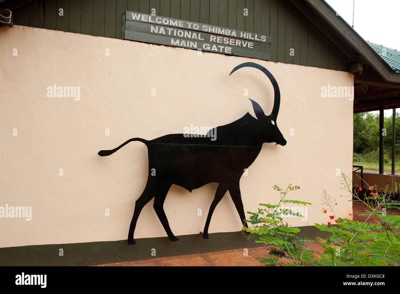Ingresso di Shimba Hills riserva nazionale, Kenya Foto Stock