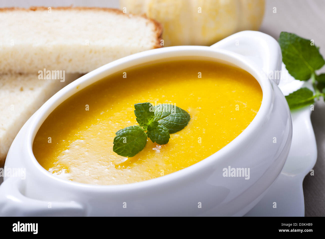 Zuppa di zucca Foto Stock