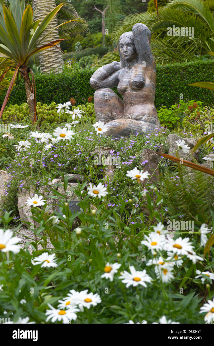 I giardini di Tresco sulle Isole Scilly nel sud-ovest Inghilterra Foto Stock