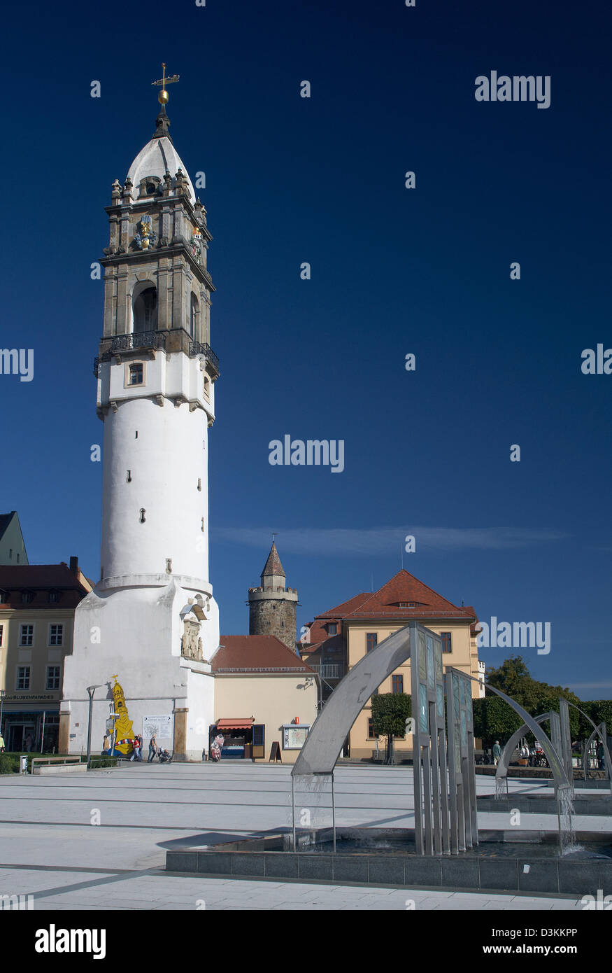 Bautzen, Germania, il ricco tower nel centro storico Foto Stock