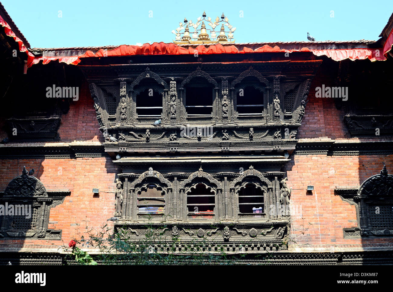 Kumari Ghar la casa dei Kumari o dea vivente, Kathmandu, Nepal Foto Stock