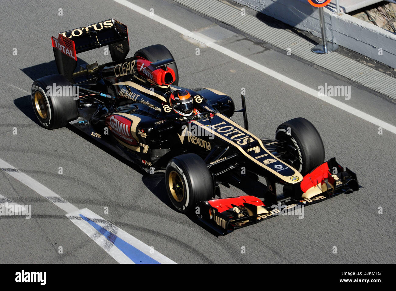 Formula 1 Test di Barcellona, Spagna, 20.02.2013, Kimi Raikkonen, Team Lotus F1, foto:mspb/ Lukas Gorys Foto Stock