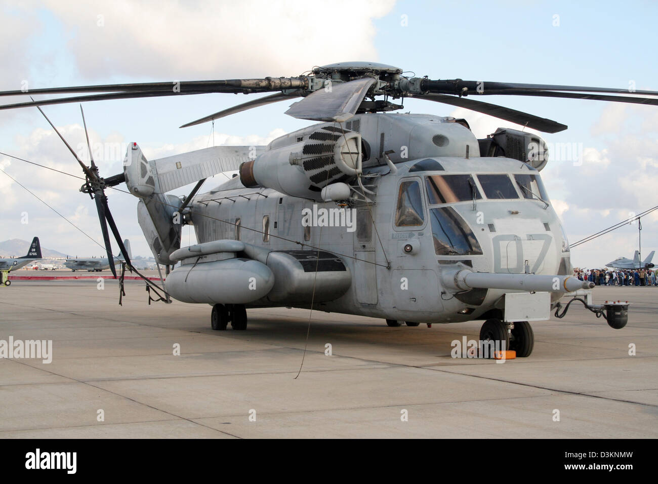 Marines americani CH-53E Super Stallion elicottero sul display al Miramar Air Show Foto Stock