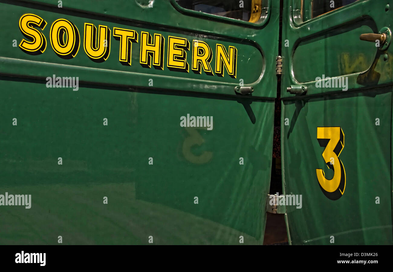 Terza di classe e carrello porta, Isle of Wight Railway Foto Stock