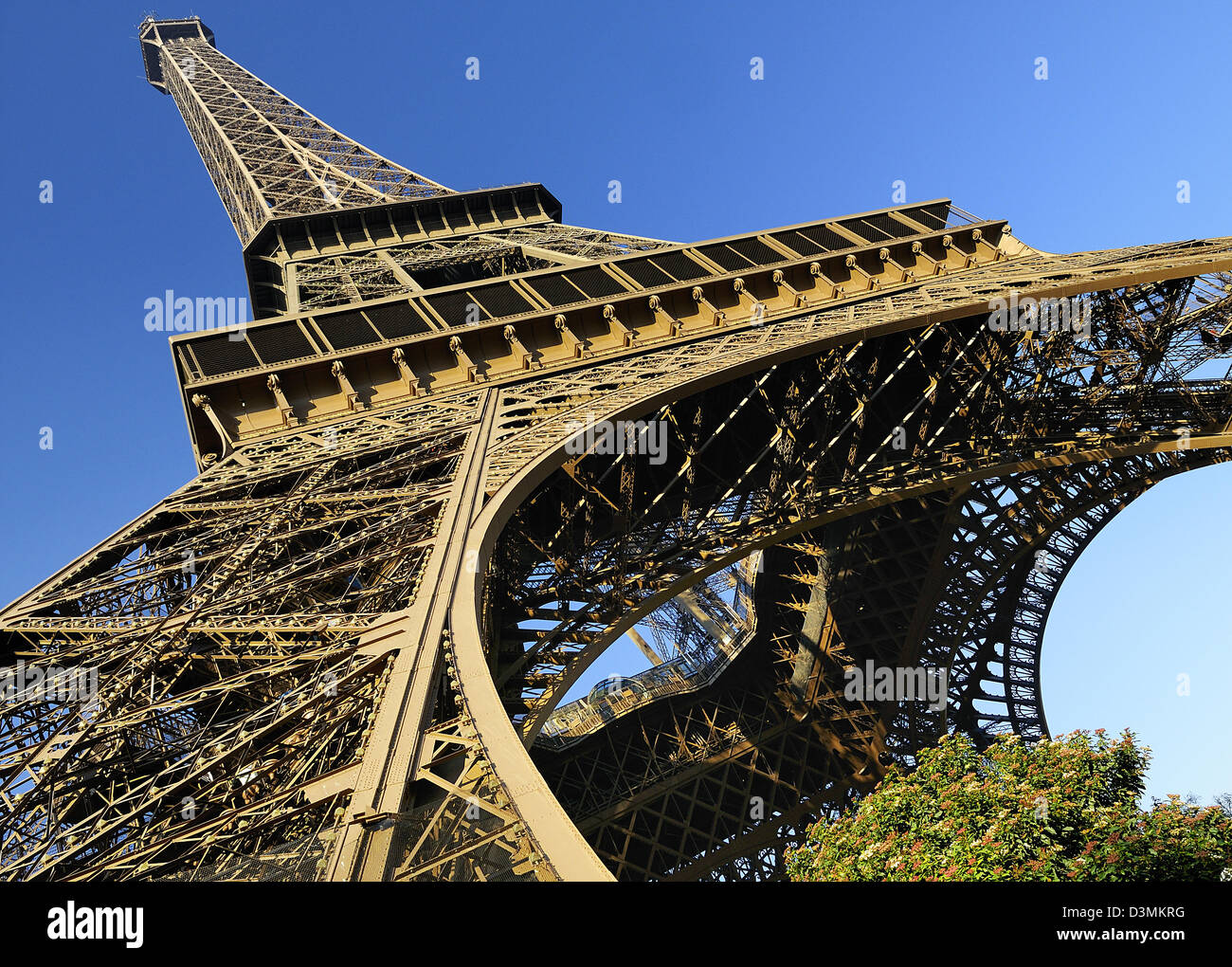 Dettagli architettonici della famosa torre Eiffel, Parigi, Francia Foto Stock