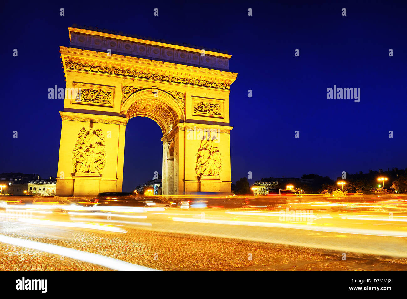 Arco di Trionfo sulla stella posto square. Parigi, Francia Foto Stock