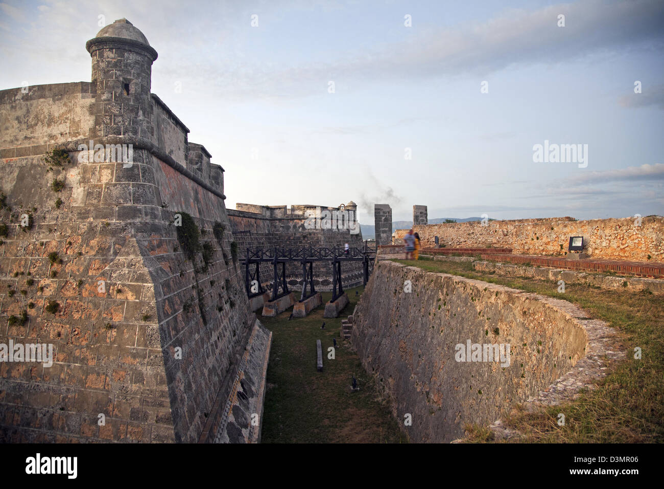 Castillo de San Pedro de la Roca castello / Castillo del Morro, fortezza di guardia della baia a Santiago de Cuba, Cuba, dei Caraibi Foto Stock