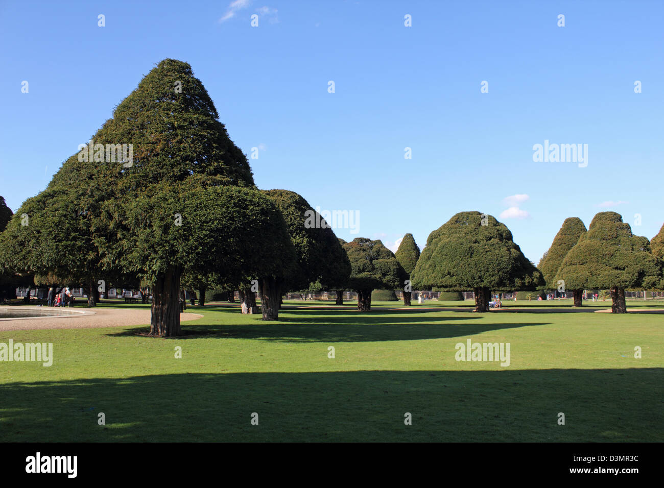 Hampton Court Palace Gardens, Inghilterra, Regno Unito. Foto Stock