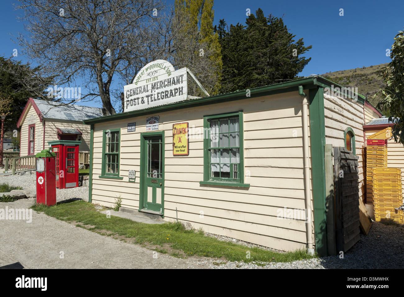 Cardrona general store e ufficio postale. Crown Range Road. Nuova Zelanda, Isola del Sud Foto Stock