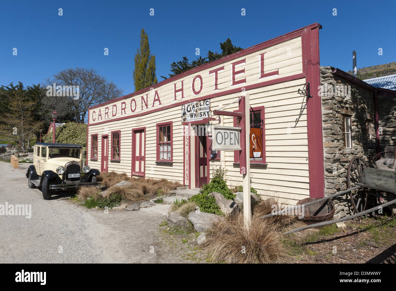 Cardrona Hotel costruito 1863. Crown Range Road. Nuova Zelanda, Isola del Sud Foto Stock